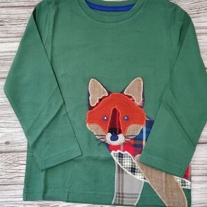 Mini Boden Fox Applique T-Shirt NWOT